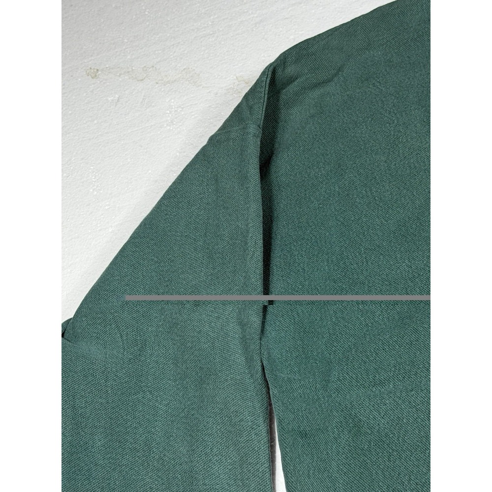 Vintage 90s Bonjour Tradition 22/24 Sweatshirt Plaid Distressed Green No Stretch - Picture 15 of 15